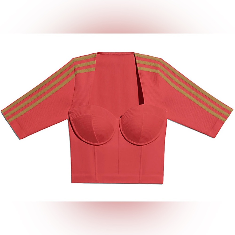 NWT SIZE LARGE SOLD OUT IVY PARK Circular Knit Crop Top Coral